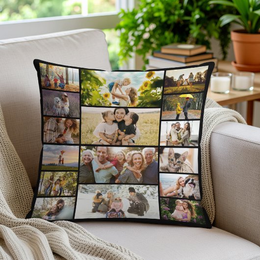オリジナル16枚フォトコラージュを作ろう クッション