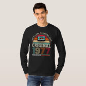 オリジナル1977 45番目の誕生日誕生日男性へと Tシャツ (正面フル)