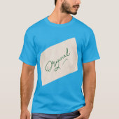 オリジナル1 メンズ ティール ベーシック Tシャツ (正面)