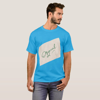 オリジナル1 メンズ ティール ベーシック Tシャツ