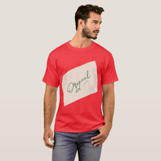 オリジナル1 メンズ レッド ベーシック Tシャツ