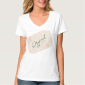 オリジナル1 レディース ベーシックVネック Tシャツ (正面)