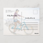 オリジナル2枚の写真 ブラシストローク 卒業 ありがとう ポストカード (裏面)