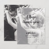 オリジナル2枚の写真 結婚式 感謝ハガキ 招待状 (正面/裏面)