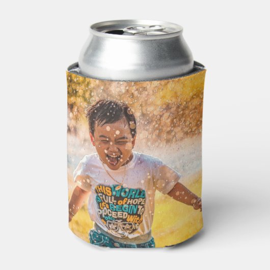 オリジナル2枚写真両面デザイン 缶クーラー (缶正面)
