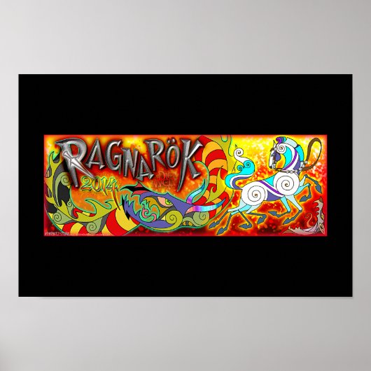 オリジナル2014 RAGNAROKメモリアルポスターブラック ポスター (正面)
