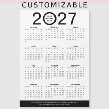 オリジナル2027年版ロゴカレンダー
