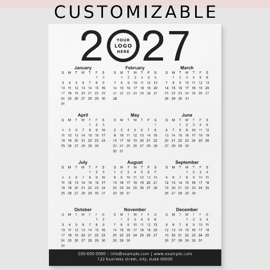 オリジナル2027年版ロゴカレンダー