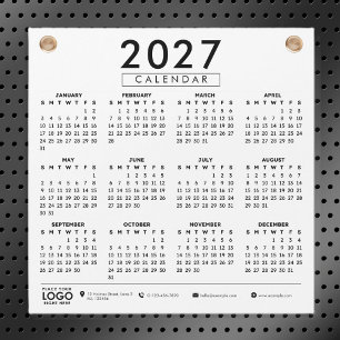 オリジナル2027年版ロゴ入りビジネスカレンダー