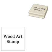 オリジナル2.5" x 2.5" 木製アート ラバースタンプ (押印)