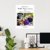 オリジナル3枚の写真 65周年結婚記念日ウェルカム ポスター (ホームオフィス)
