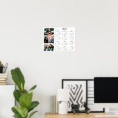 オリジナル3枚写真コラージュファミリー2025カレンダー ポスター (ホームオフィス)