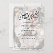 オリジナル3枚写真コラージュ Save The Dateをデザインする 招待状 (正面)