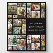オリジナル36枚の写真コラージュと名言 フォトプラーク (正面)