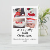 オリジナル4枚の写真が入ったホリデーカード  オーナメント付き シーズンカード (スタンド正面)