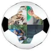 オリジナル4枚の写真コラージュ サッカーボール (回転)