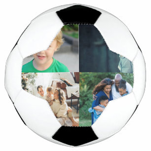 オリジナル4枚の写真コラージュ サッカーボール