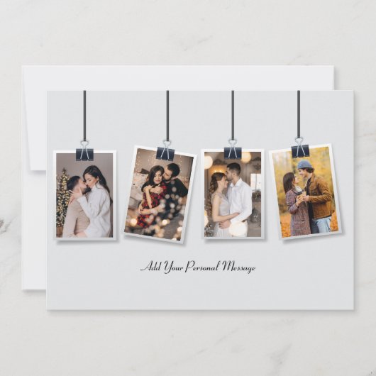 オリジナル4枚フォトコラージュデザイン カード (正面)