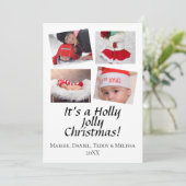 オリジナル4枚写真のホリデーカード  オーナメント付き シーズンカード (スタンド正面)