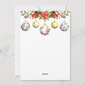 オリジナル4枚写真のホリデーカード  オーナメント付き シーズンカード (裏面)