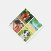 オリジナル4枚写真コラージュ スタンダードカクテルナプキン (角)