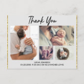 オリジナル4枚写真コラージュ ベビー サンクス ポストカード (正面)