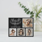 オリジナル4枚写真コラージュ 卒業お礼メッセージ ポストカード (スタンド正面)