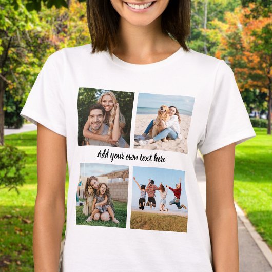 オリジナル4枚写真コラージュ Tシャツ