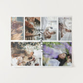 オリジナル5枚の写真インスタグラムコラージュ シグネチャー タペストリー (正面(横))