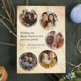 オリジナル5枚写真コラージュ ラスティックイースター ポストカード