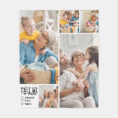 オリジナル5枚写真 ミミ ギフト フリースブランケット (正面)