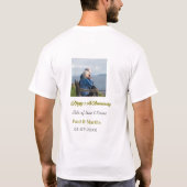 オリジナル50周年記念+名前+日付+写真 Tシャツ (裏面)