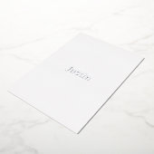 オリジナル5" x 7" シルバー箔押し招待状 箔招待状 (回転した状態)