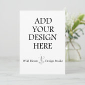 オリジナル5x7インチ招待カード カスタム印刷 招待状 (スタンド正面)