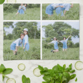 オリジナル6枚写真コラージュキッチンタオル キッチンタオル (折り畳み)