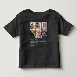 オリジナル6枚写真コラージュ 家族の定義 トドラーTシャツ