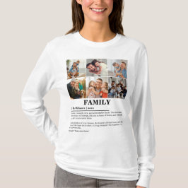 オリジナル6枚写真コラージュ 家族の定義 Tシャツ