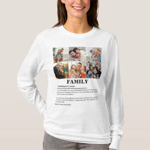 オリジナル6枚写真コラージュ 家族の定義 Tシャツ