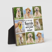 オリジナル8枚写真コラージュ ペット犬 喪失 記念 フォトプラーク (正面)