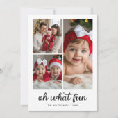 オリジナル お楽しみ タイポグラフィ スクリプト ファミリー シーズンカード (正面)