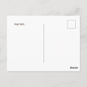 オリジナル かわいいクマのストライプ 誕生日 ポストカード (裏面)