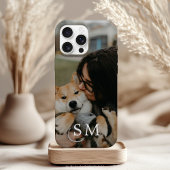 オリジナル かわいいペットの写真とイニシャル iPhone 16ケース