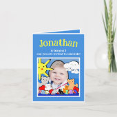 オリジナル かわいい動物 誕生日パーティー 招待状 (正面)