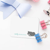 オリジナル かわいい グレー猫のグリーティングカード ノートカード