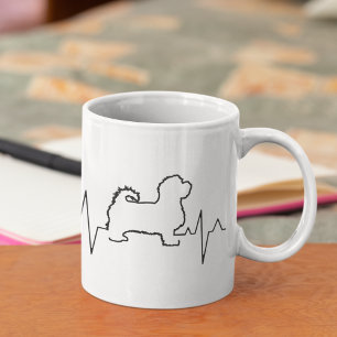オリジナル かわいい バレンタインデー テーマ マルチーズ 犬 コーヒーマグカップ