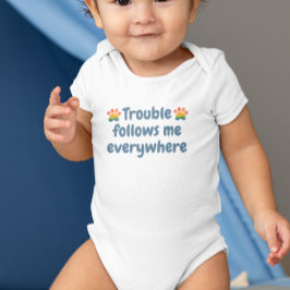 オリジナル かわいい 赤ちゃんと犬 ベビーボディスーツ