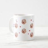 オリジナル かわいい 赤ちゃんの顔 1枚 写真 マグカップ (正面左)