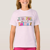 オリジナル こども 半袖Tシャツ 新学期 Tシャツ (正面)