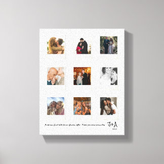 オリジナル アニバーサリー フォト コラージュ フレーム キャンバスプリント