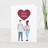 オリジナル イラスト カップル バレンタイン カード (正面)